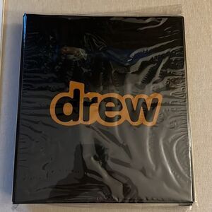 drewhouse black 3 ring binder w vinyl cardboard cover w secret logo. NWT